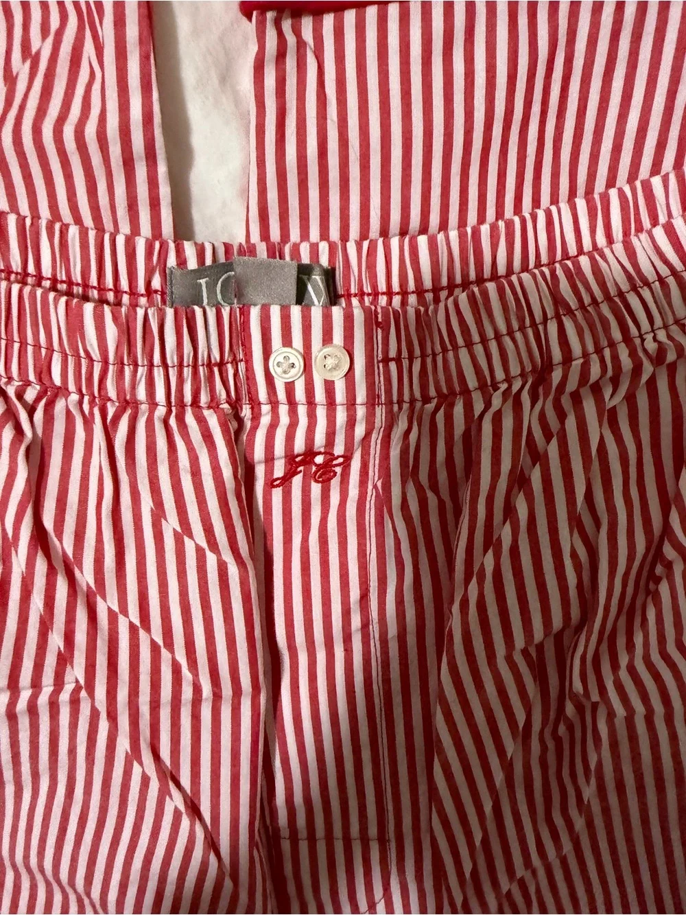 J. Crew Res & White Striped Pajamas | M